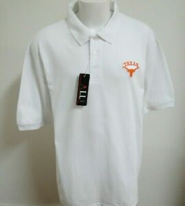 New Sz S-XL White Ncaa Men's Polyester #36P Polo Shirt