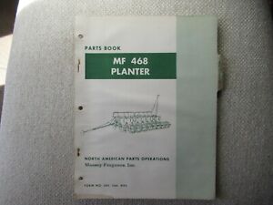 1969 Massey-Ferguson MF 468 planter parts book catalog manual