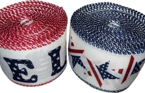 Wired Edge Ribbon 2-1/2"x10yards each Patriotic Stars & Stripes Love ~ 4th July - Picture 1 of 3