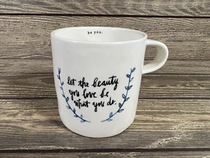 Taza de té de café Rae Dunn Magenta Boutique Indigo Dreams BE YOU-LET THE BEAUTY - Imagen 1 de 3