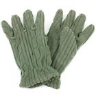 Gants thermiques à nervures pour femmes doublés hiver femmes vert sauge