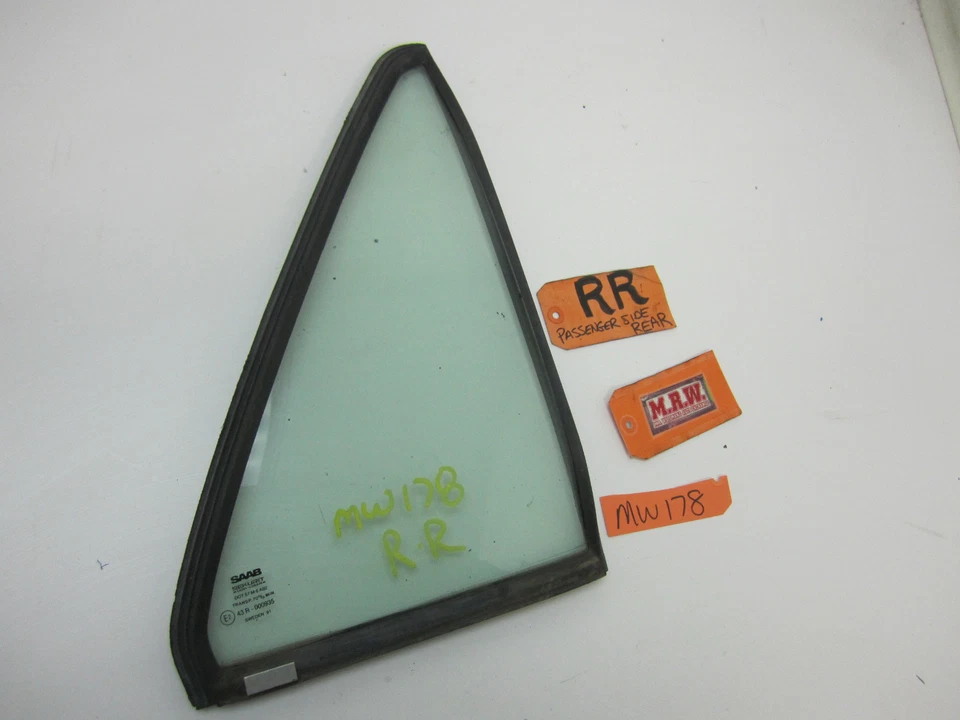 SAAB 9000 PASAJERO PUERTA TRASERA DERECHA VENTILACIÓN CRISTAL VENTANA PEQUEÑA ESQUINA TRASERA R Foto 1 de 1