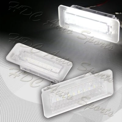 Luces LED de matrícula para Smart Fortwo Coupe Convertible 450 451 blancas 18-SMD Foto 1 de 4
