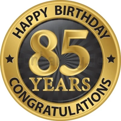 85.Geburtstag eßbar Torten-bild Muffin-aufleger Party Deko Cupcake Geschenk-Idee - Bild 1 von 4