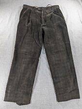 Vintage Berle Pants Men 37x30 Brown Corduroy Talon Zip Straight Leg Classic Fit