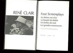 RENE CLAIR Four Screenplays vintage HB 1970 Bozzitti English Translation  - Imagen 1 de 6