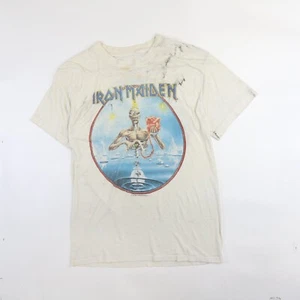 Vintage Iron Maiden Seventh Son T-Shirt Size Large Paper Thin Distressed 80s - Bild 1 von 17