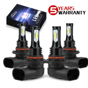 9005 9006 10000K Faros LED Kit Combo Bombillas Haz Alto Bajo Súper Brillante Blanco - Imagen 1 de 12
