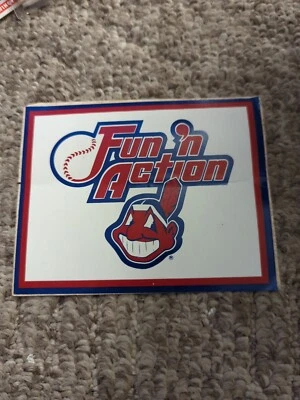 Wheaties Cleveland Indians Fun 'n Action Sticker 1983 - Image 1 of 3