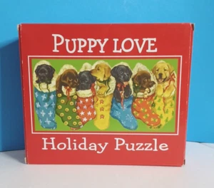 NUEVO PUPPY LOVE Rompecabezas de vacaciones 1000 piezas Actual 32x15 PERROS EN MEDIAS - Imagen 1 de 9