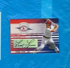 FRED LYNN AUTO 2003 DONRUSS SIGNATURE TEAM TRADMARKS AUTOGRAPHS CENTURY RED SOX - Bild 1 von 1