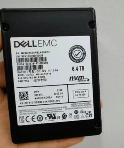 DELL EMC PM1735 6.4TB SSD U.2 NVME PCIe Gen4 ,MZWLR6T4HBLA-00AD3 MZ-WLR6T40 - Picture 1 of 4