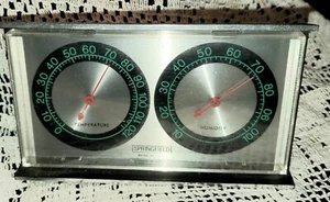 Vintage Springfield Desktop Weather Station: Thermometer Humidity Hygrometer - Picture 1 of 5