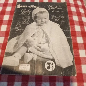 π Sun-glo Baby Series 123 Vintage Knitting babies pattern Bk black & white old - Picture 1 of 11