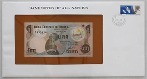 Malta 1983 Lira (1967) Bank notes of all nations. 3 Cents stamp RC0537 combine s - Picture 1 of 2