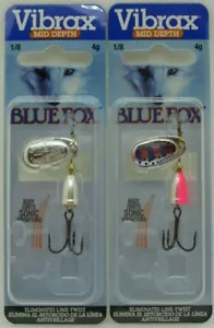 2 - BLUE FOX - Classic Vibrax Spinners Size 1 (1/8 oz.) - Two Great Colors! - Picture 1 of 1