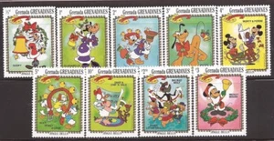 Granada Grenadines - 1983 Disney Jingle Bells - Juego de 9 estampillas - Scott #560-8 - Imagen 1 de 1