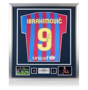 Zlatan Ibrahimovic Official UEFA Champions League Back Signed and Framed Modern