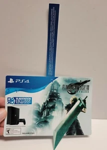 Letrero colgante estante de exhibición de Final Fantasy VII Remake PS4 Sony Playstation 4 promoción - Imagen 1 de 6