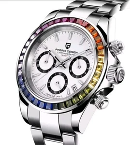 Orologio Pagani Design acciaio. Arcobaleno. Cronografo Mov.Seiko. *QUALITÀ AAA* - Foto 1 di 18