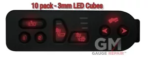 Red LEDs for GM switches 2003-06 heated seats overhead console r climate 10 qty - Picture 1 of 10