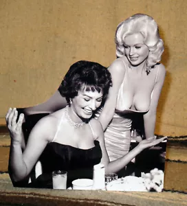 Jane Mansfield & Sophia Loren "1950's Hollywood Stars" Tabletop Display Standee - Picture 1 of 2