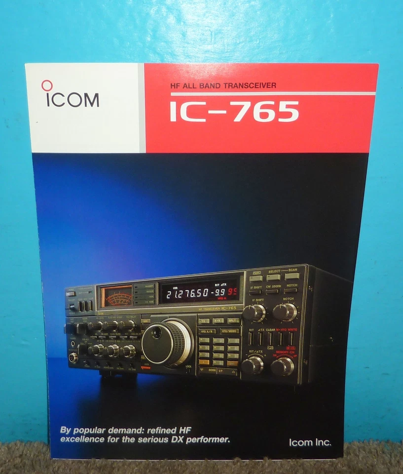 Icom IC-765 HF All Band Transceiver Brochure Original 1989 - Image 1 of 1
