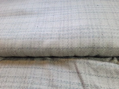 8 Yds x 60 Wide Vintage Grey Tan Plaid Soft Fine Silk Wool Blend Light Weight - Image 1 of 4