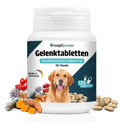 Gelenktabletten für Hunde - Grünlippmuschel, MSM, Teufelskralle, Lachsöl 125 Stk - Bild 1 von 4