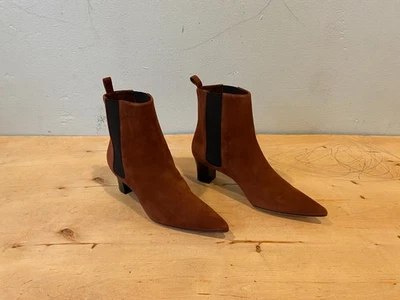 Nuevo con etiquetas Manolo Blahnik Tiraba 50 botín puntiagudo, gamuza roja terracota 39,5 / EE. UU. 9,5 Foto 1 de 4