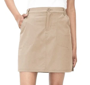 Tilley Ladies’ Trek Skort, Tan Stretch Ripstop Outdoor Skirt Size M. CC - Picture 1 of 2