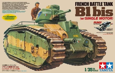 Tamiya 1/35 Tank Series n.58 FRENCH BATTLE TANK B1 bis con SINGOLO MOTORE JAP... - Immagine 1 di 4