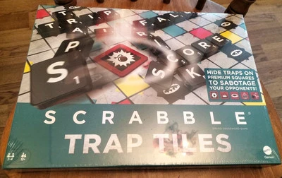 Scrabble Trap Tiles Family Board Game Mattel Ages 10+ - NEW & SEALED - Image 1 of 3