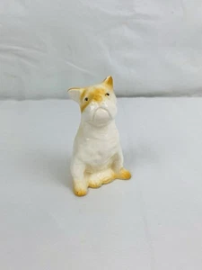 Figura De Colección Bulldog Inglés Boston Terrier Perro Naranja y Blanco Porcelana Japón - Imagen 1 de 6