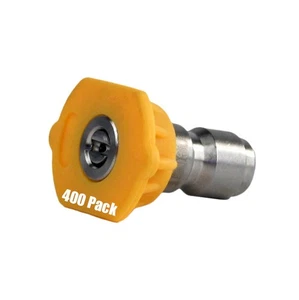 400 Pack Erie Tools Pressure Washer 1/4" Quick Connect 15 Degree 5.0 Nozzles - Picture 1 of 4