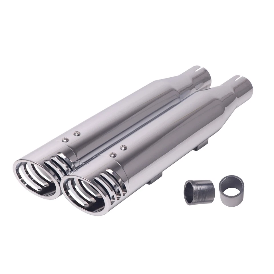 Silenciador de escape cromado deslizable de 3" para Harley 14-22 Sportster XL 883/1200, 3020CC Foto 1 de 4