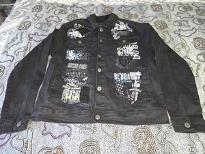 Copper Rivet Denim Jacket - Denim Factory - Fashion Style Artistic Style - Picture 1 of 8