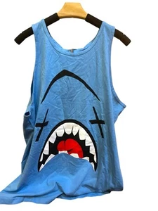 Hellblaues Activewear Tanktop; Flip the Bird Entertainment, Gesicht (Gr. M) - Bild 1 von 1