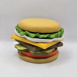 Rare VTG Wendy's Promo Ceramic Hamburger Coaster Set. Burger, Cheese, Onion + - Picture 1 of 24