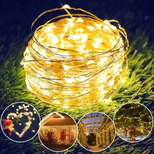 100 LED Solar Fairy String Lights For Gardens, Home, Dancing, Party, Camping - Picture 1 of 18