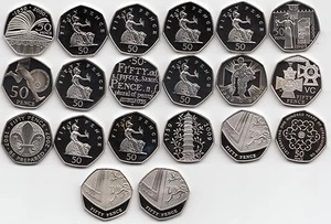 UK Fifty Pence Coins 50p 2000 to 2025 Choose your Year - PROOF - Picture 1 of 4