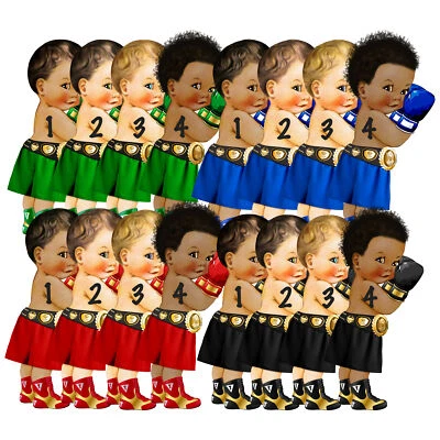 Centro de mesa boxer para niño recortes deporte fiesta de cumpleaños mesa decoración suministro Foto 1 de 2