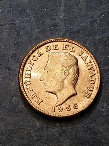1956 El Salvador One 1 Centavo Coin #003 - Picture 1 of 2