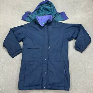 Patagonia Jacke Damen klein blau isoliert Kapuze Parka gefüttert Regenmantel Lady - Bild 1 von 14