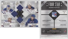 2011-12 Titanium Four Star Memorabilia /75 Henrik Lundqvist Brad Richards #2 HOF
