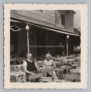Lugano Tessin Schweiz 1953 - Mann & Frau im Cafe - Altes Foto 1950er - Picture 1 of 2