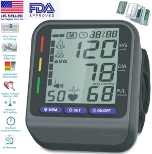 HomeUse Digital Wrist Automatic Blood Pressure Monitor Cuff Pulse W202(Black) - Picture 1 of 3