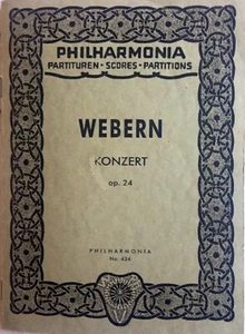 Anton Webern - Konzert Op. 24 - Study Score - NEW - Picture 1 of 1