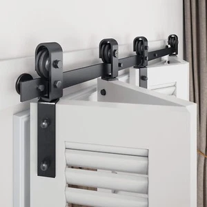Sistema de puerta corredera Bifolding carril hardware para plegado de 2/4 puertas, sin puerta - Imagen 1 de 14