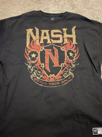 WWE 2011 Kevin Nash Watch Your Back Tshirt Size 2XL Black nWo Diesel Kliq Cover